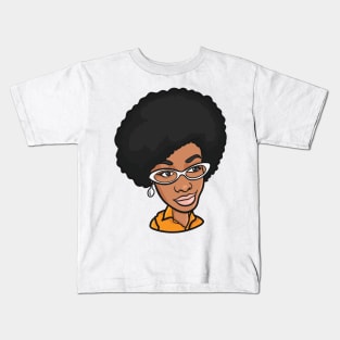 Afro Blerd Girl Kids T-Shirt